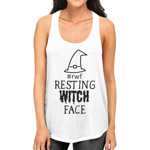 Resting Witch Face Women's Tank Top- White
