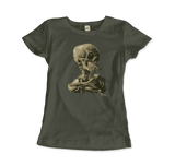 Men's & Women's Van Gogh Skull of a Skeleton With Burning Cigarette 1886 T-Shirt- 5 Colors
