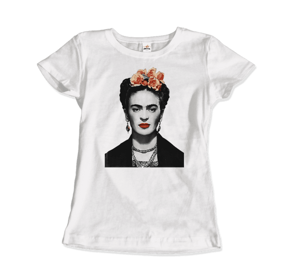 Men's & Women's Frida Kahlo With Flowers Poster Artwork T-Shirt- 6 Colors