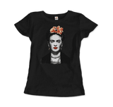 Men's & Women's Frida Kahlo With Flowers Poster Artwork T-Shirt- 5 Colors