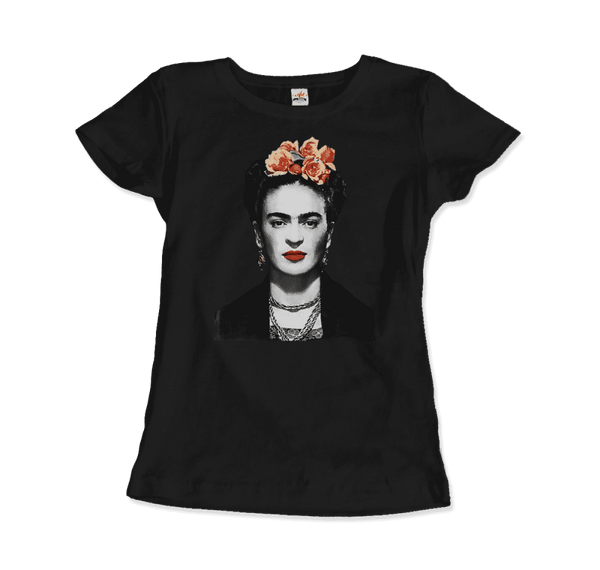 Men's & Women's Frida Kahlo With Flowers Poster Artwork T-Shirt- 6 Colors