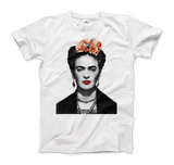 Men's & Women's Frida Kahlo With Flowers Poster Artwork T-Shirt- 5 Colors