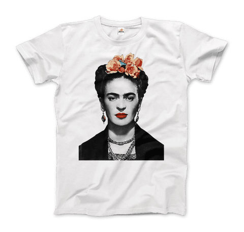 Men's & Women's Frida Kahlo With Flowers Poster Artwork T-Shirt- 6 Colors