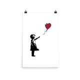 Banksy the Girl With a Red Balloon Artwork Poster