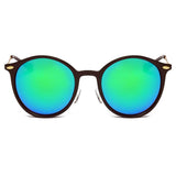 DEWITT Retro Horn Rimmed Keyhole Bridge Round Sunglasses- 4 Colors