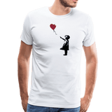 Men's, Women's, or Youth Banksy the Girl With a Red Balloon Artwork T-Shirt- Various Colors