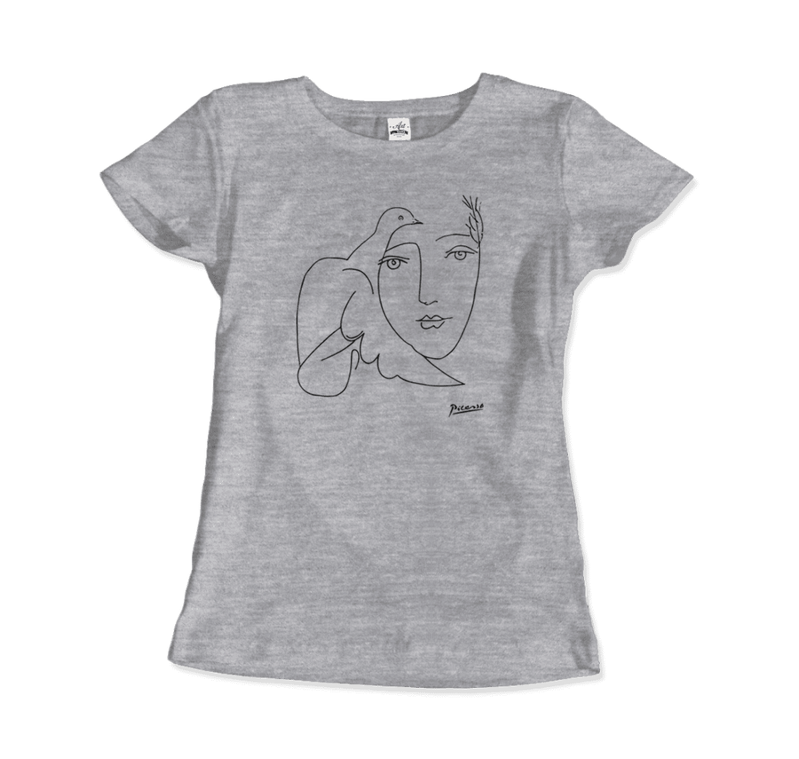 Men's or Women's Pablo Picasso Peace (Dove and Face) Artwork T-Shirt- Various Colors