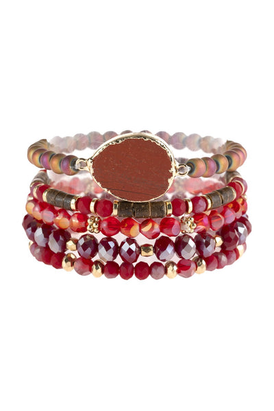 Natural Stone Mixed Beads Bracelets- 7 Colors