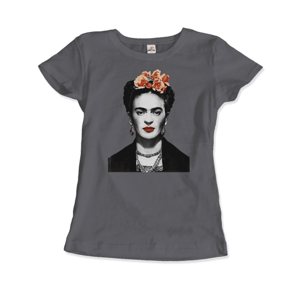 Men's & Women's Frida Kahlo With Flowers Poster Artwork T-Shirt- 6 Colors