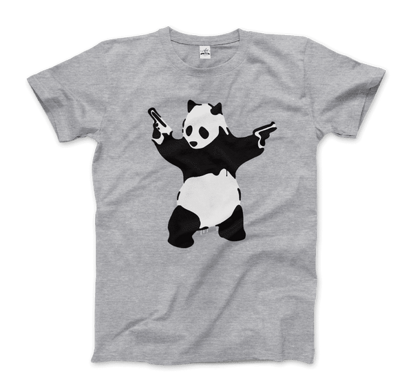 Banksy Pandamonium Armed Panda Artwork T-Shirt