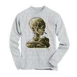 Van Gogh Skull of a Skeleton With Burning Cigarette 1886 Long Sleeve Shirt- 5 Colors
