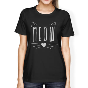 Meow Women's T-Shirt- Black