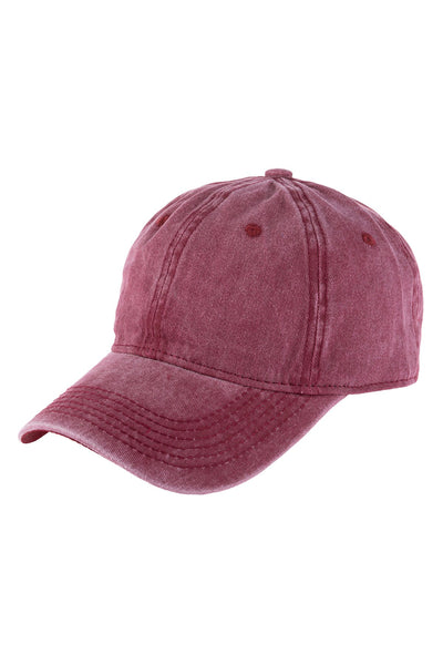 Acid Washed Baseball Cap- 8 Colors