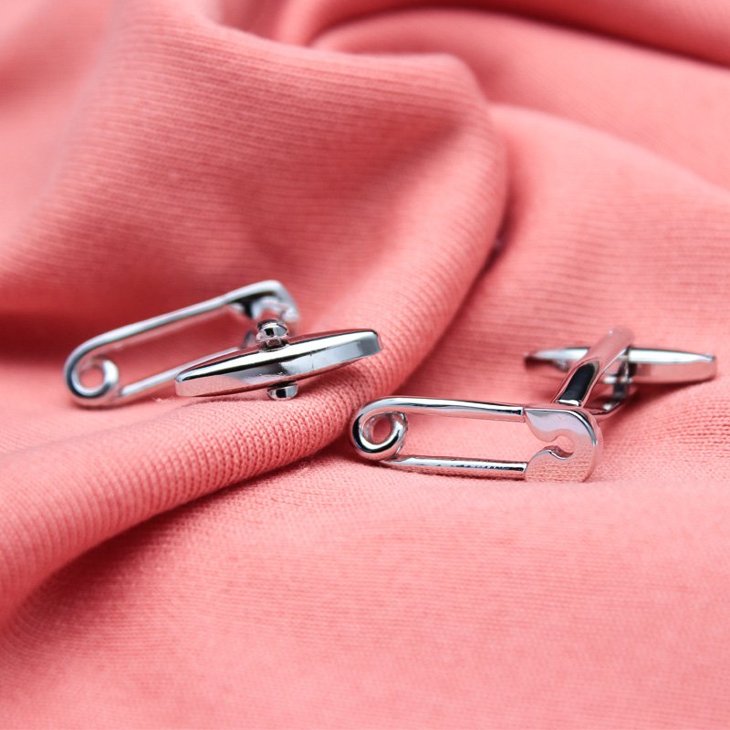 Safety Pin Cuff Links