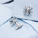 Silver Octopus Cuff Links