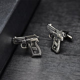 Gun Metal Pistol Cuff Links
