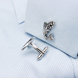 Silver Salmon Cuff Links