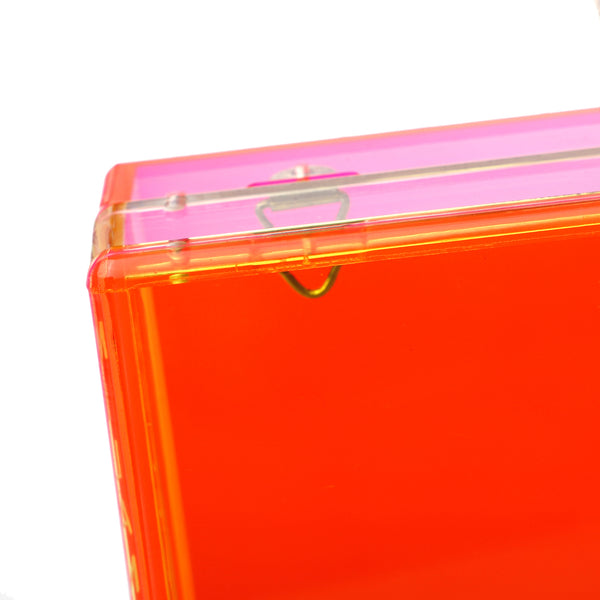 Neon Two-Tone Transparent Acrylic Box Clutch