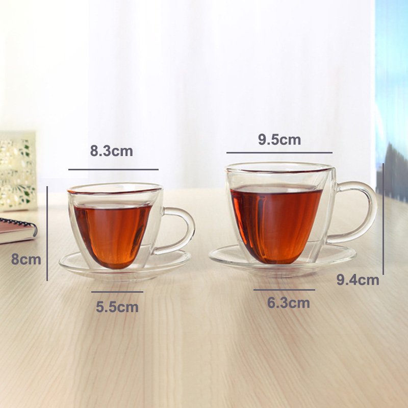 Heart-Shaped Glass Mug