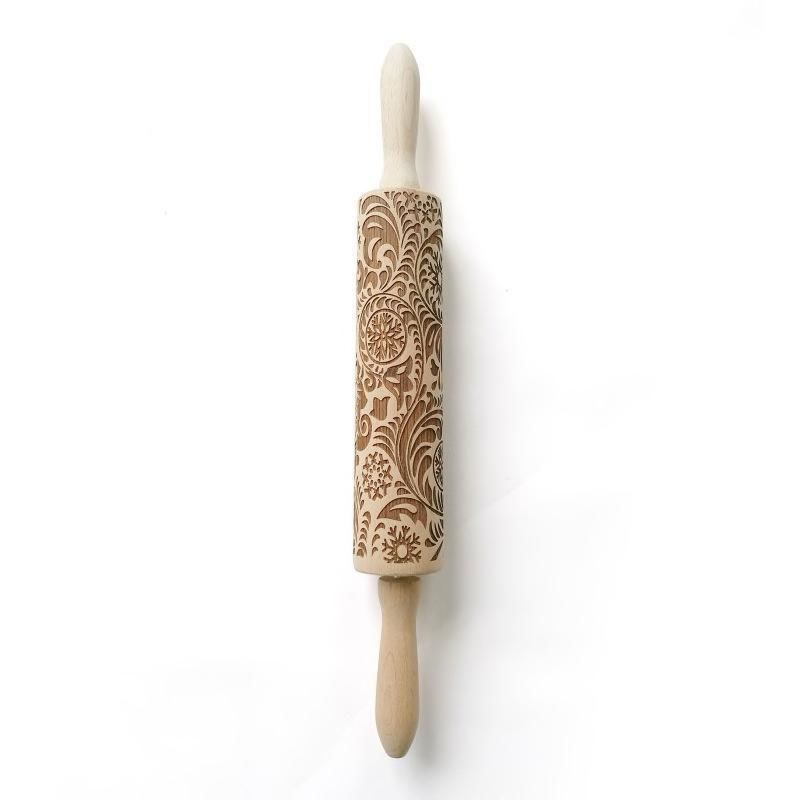 3D Rolling Pin- Snowflakes & Swirls