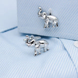 Silver Elephant Cuff Links