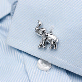 Silver Elephant Cuff Links