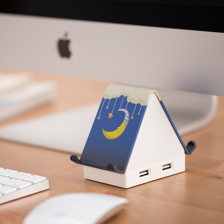 Light Up Tent Phone Holder & Charger