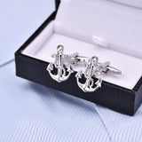 Silver Anchor Cuff Links