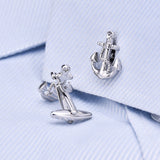 Silver Anchor Cuff Links