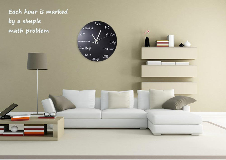 Math Equations Blackboard Clock