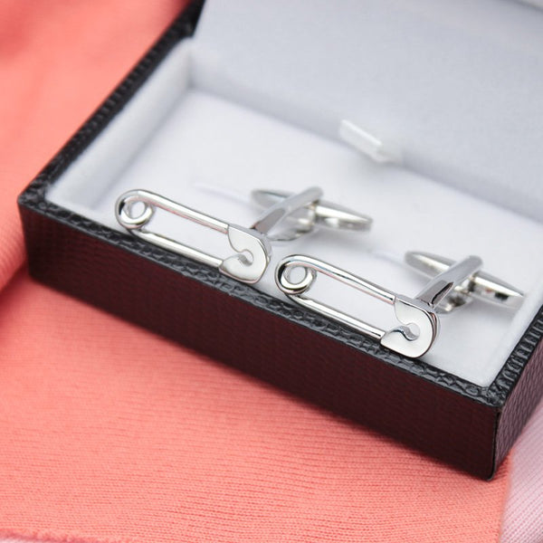 Safety Pin Cuff Links