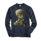 Van Gogh Skull of a Skeleton With Burning Cigarette 1886 Long Sleeve Shirt- 5 Colors