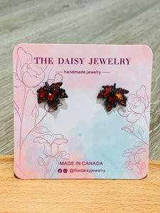 Maple Leaf Post Earrings