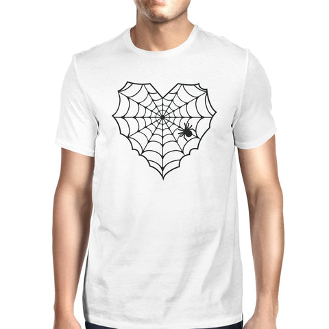 Heart Spider Web T-Shirt- White