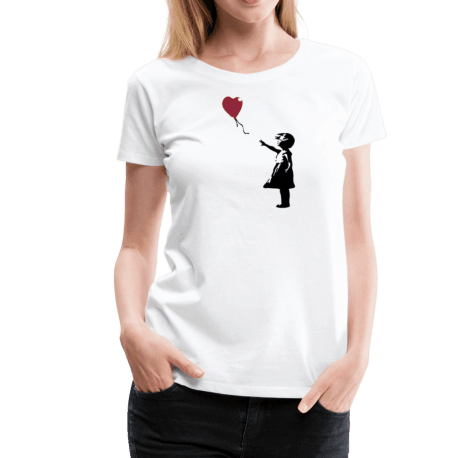Men's, Women's, or Youth Banksy the Girl With a Red Balloon Artwork T-Shirt- Various Colors
