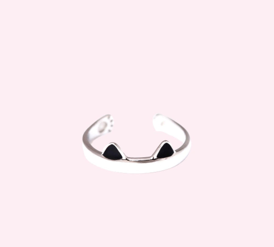 Cat Ear(Black) Adjustable Ring