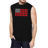 Beer Pong American Flag Men's Muscle Tee- Black
