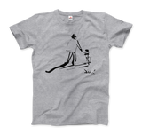 Men's or Women's Salvador Dali Sketch, Childhood With Father Riding a Bike 1971 T-Shirt- Various Colors