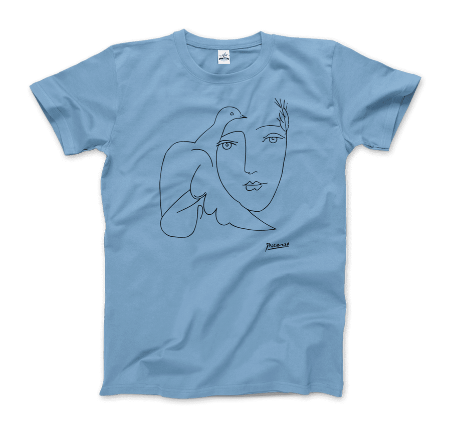 Men's or Women's Pablo Picasso Peace (Dove and Face) Artwork T-Shirt- Various Colors