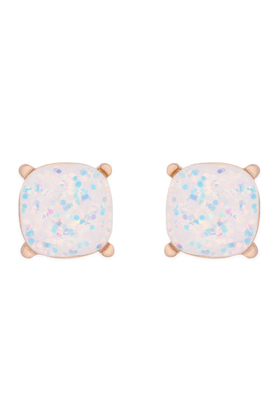 Glitter Epoxy Stud Earrings- 18 Colors
