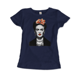 Men's & Women's Frida Kahlo With Flowers Poster Artwork T-Shirt- 5 Colors