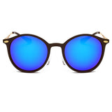 DEWITT Retro Horn Rimmed Keyhole Bridge Round Sunglasses- 4 Colors
