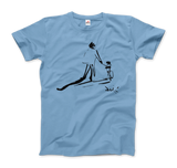 Men's or Women's Salvador Dali Sketch, Childhood With Father Riding a Bike 1971 T-Shirt- Various Colors