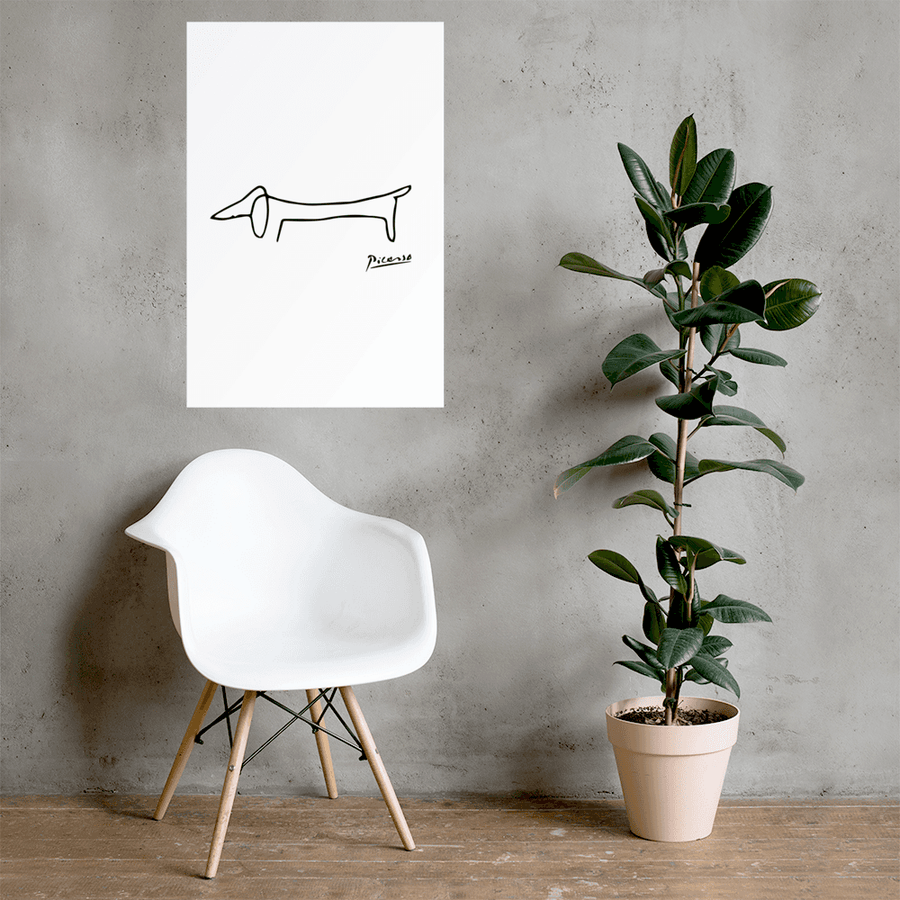Pablo Picasso Dachshund Dog (Lump) Artwork Poster