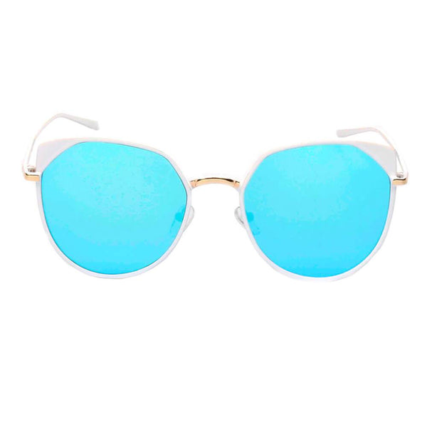 HERSHEY | A17 - Women's Flat Lens Metal Frame Cat Eye Sunglasses