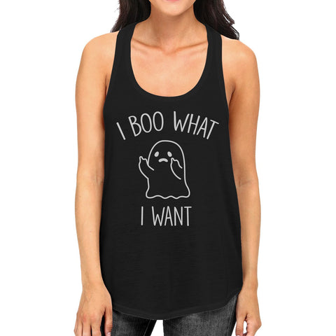 I Boo What I Want Ghost Women's Tank Top- Black