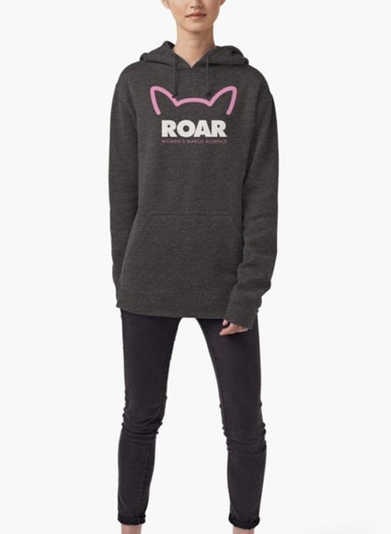 Black & Pink Cat Roar Hoodie