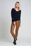 Mustard Reversible Snake Print Skinny Jeans