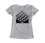 Women's MC Escher Sky and Water I Art T-Shirt- Various Colors