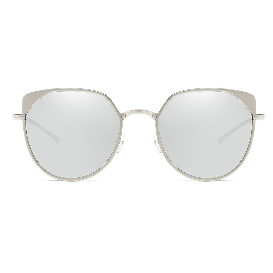 HERSHEY | A17 - Women's Flat Lens Metal Frame Cat Eye Sunglasses